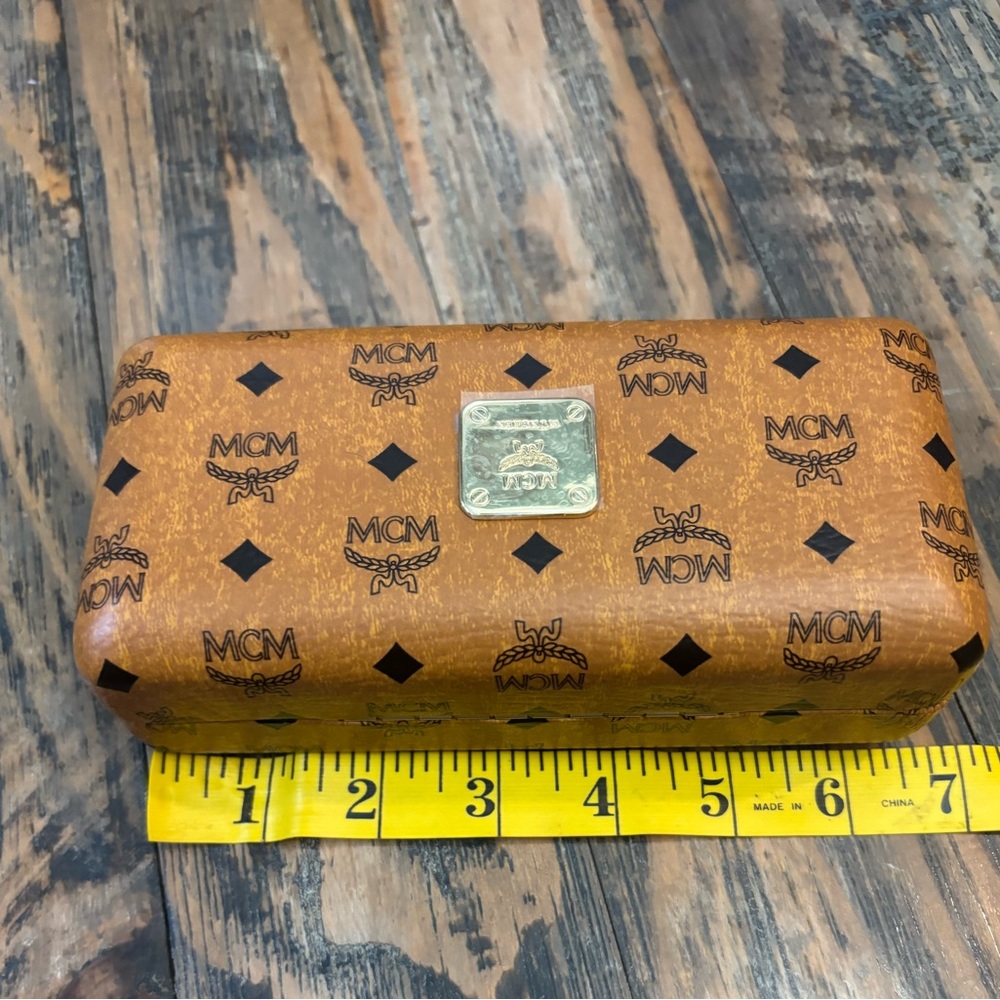 MCM Leather Hardshell Eyeglass Case and Cloth - Picture 9 of 10